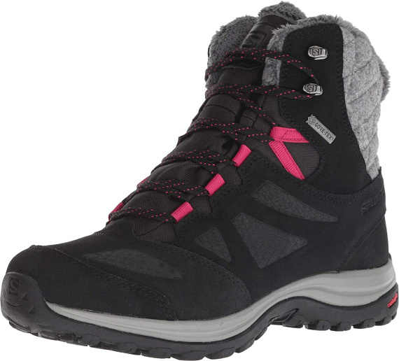 Ботинки женские Salomon Ellipse Winter GTX Black/Phantom/Cerise - Фото 6 большая