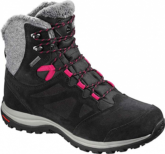 Ботинки женские Salomon Ellipse Winter GTX Black/Phantom/Cerise - Фото 1 большая
