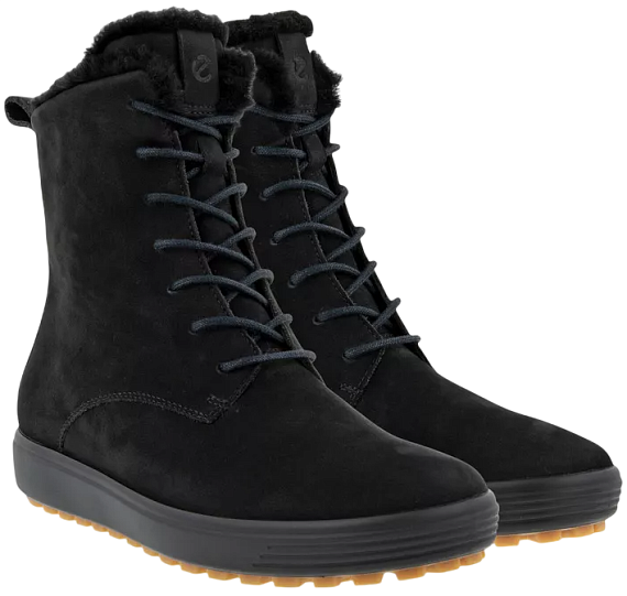 Ботинки женские Ecco Soft 7 Tred Black - Фото 8 большая