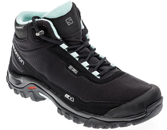 Ботинки женские Salomon Shelter CS WP Black/Black/Eggshell Blue - Фото 5 большая