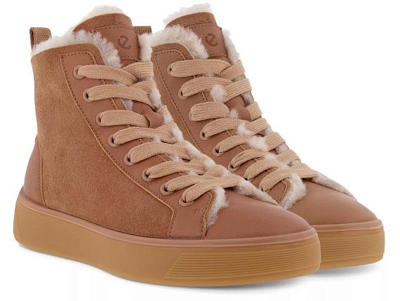 Ботинки женские Ecco Street Tray Beige - Фото 8 большая