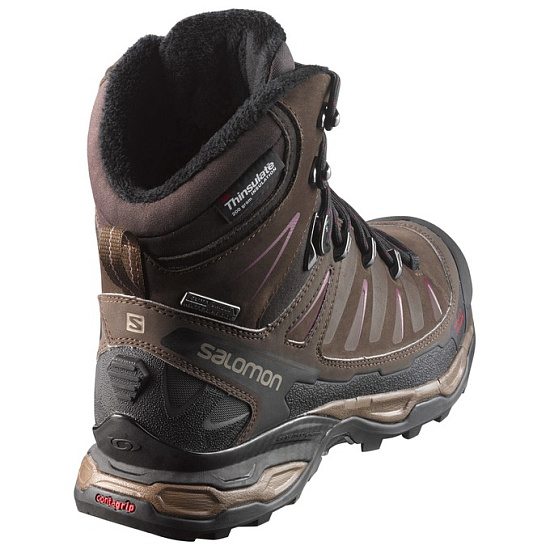 Ботинки женские Salomon X Ultra Winter CS WP Brown - Фото 4 большая
