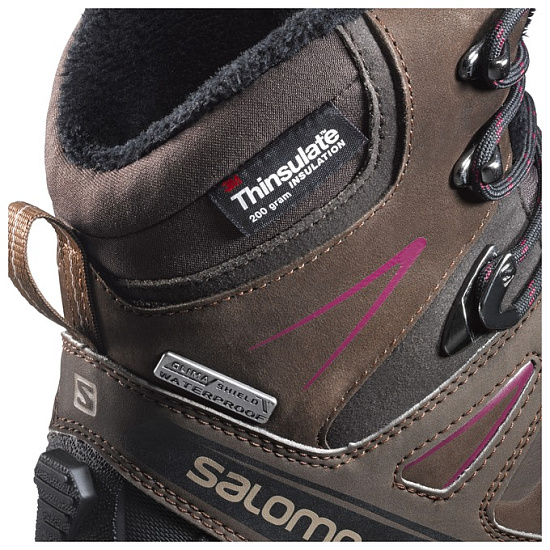 Ботинки женские Salomon X Ultra Winter CS WP Brown - Фото 5 большая