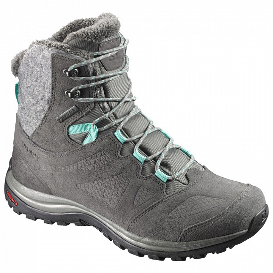 Ботинки женские Salomon Ellipse Winter GTX  castor gray/beluga/biscay green - Фото 1 большая