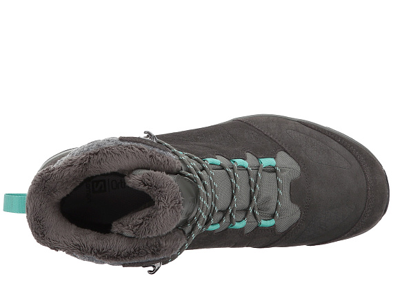 Ботинки женские Salomon Ellipse Winter GTX  castor gray/beluga/biscay green - Фото 4 большая
