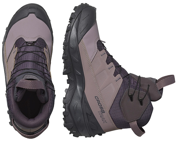 Ботинки женские Salomon Crosstrak Powder WP Nine Iron/Shark - Фото 2 большая