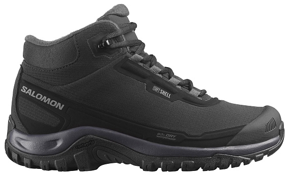 Ботинки женские Salomon Shelter WP Black/Nine Iron - Фото 1 большая