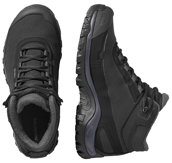 Ботинки женские Salomon Shelter WP Black/Nine Iron - Фото 2 большая