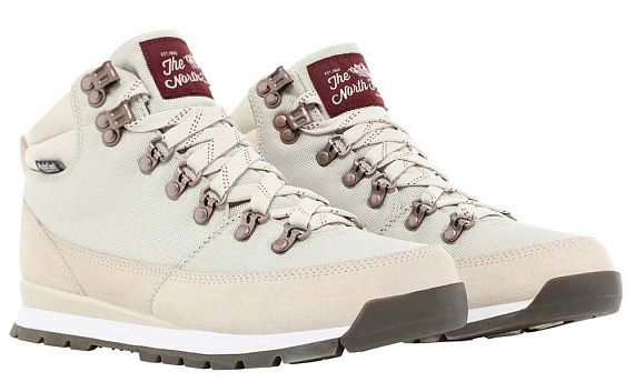 Ботинки женские The North Face Back-To-Berkeley Redux Vintage White/Deep Garnet Red - Фото 2 большая
