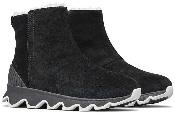 Ботинки женские Sorel Kinetic Short Black/ Sea Salt - Фото 3 большая