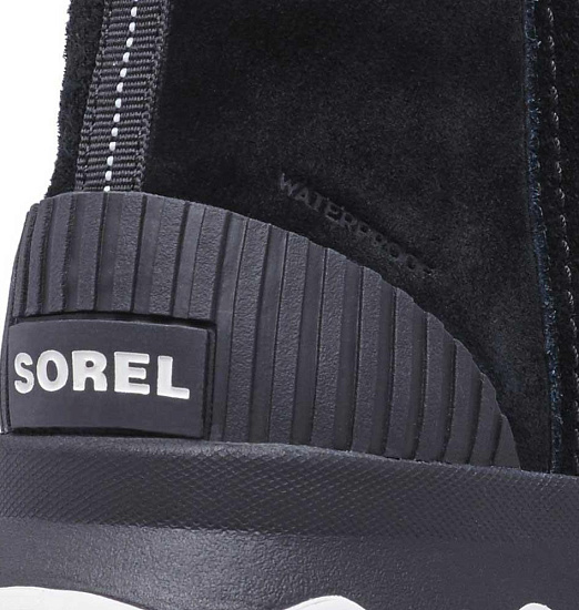 Ботинки женские Sorel Kinetic Short Black/ Sea Salt - Фото 6 большая