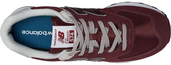 Кроссовки женские New Balance 574 Burgundy - Фото 5 большая