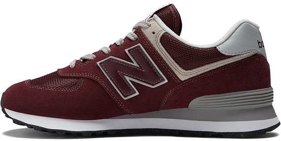 Кроссовки женские New Balance 574 Burgundy - Фото 6 большая
