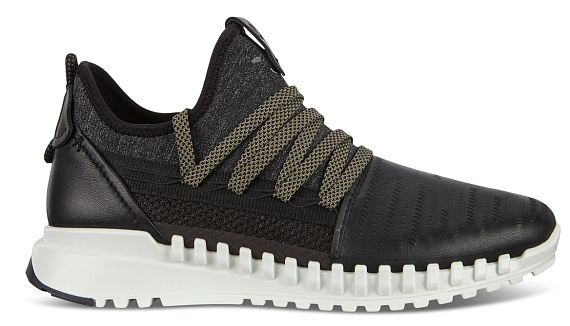 Кроссовки женские Ecco Zipflex Black - Фото 3 большая