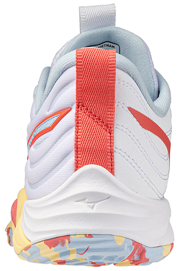 Кроссовки женские Mizuno Wave Momentum Elite White/Calypso Coral/Pale Banan - Фото 2 большая