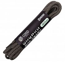 Шнурки Cord 120см Black/Khaki