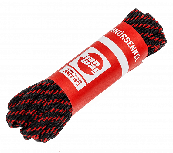 Шнурки Hanwag 180 см Schwarz/Rot - Фото 1 большая