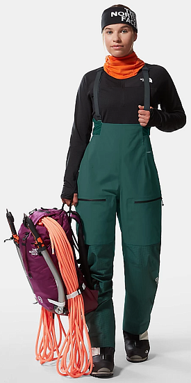 Брюки женские The North Face Summit L5 Futurelight Full Zip Bib Shaded Spruce - Фото 3 большая