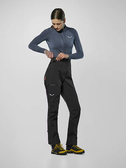 Брюки женские Salewa Ortles Gtx 3L Epe Black Out - Фото 3 большая