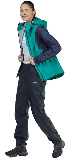 Брюки женские Bergans Letto Long Zip Black - Фото 2 большая