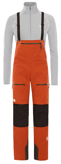 Брюки женские The North Face Summit L5 Vapor Fz Bib Picante Red/Tnf Black - Фото 1 большая