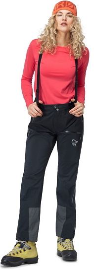 Брюки женские Norrona Trollveggen Gore-Tex Pro Light Caviar - Фото 3 большая