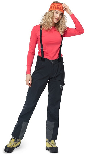 Брюки женские Norrona Trollveggen Gore-Tex Pro Light Caviar - Фото 5 большая