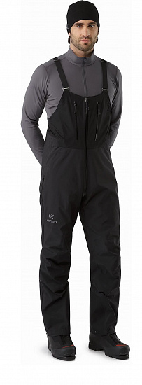 Брюки мужские Arcteryx Alpha SV Bib Black - Фото 3 большая