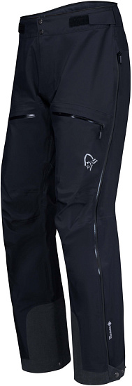 Брюки мужские Norrona Trollveggen Gtx Pro Light  Caviar Black - Фото 3 большая