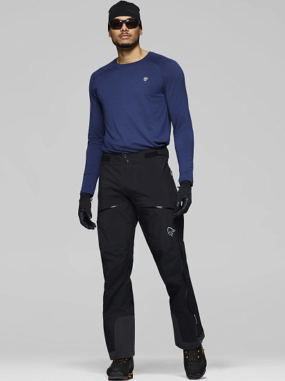 Брюки мужские Norrona Trollveggen Gtx Pro Light  Caviar Black - Фото 4 большая