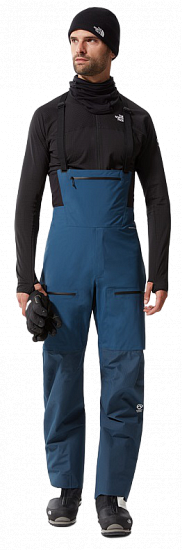 Брюки мужские The North Face Summit L5 Futurelight Full Zip Bib Blue Wing Teal - Фото 3 большая