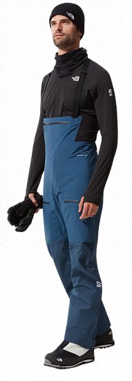 Брюки мужские The North Face Summit L5 Futurelight Full Zip Bib Blue Wing Teal - Фото 5 большая