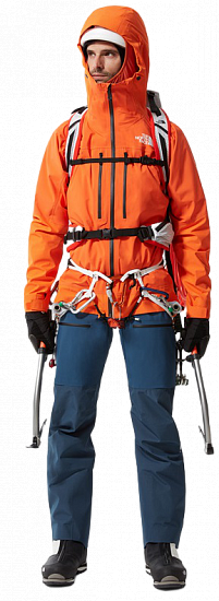 Брюки мужские The North Face Summit L5 Futurelight Full Zip Bib Blue Wing Teal - Фото 15 большая