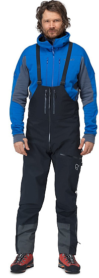 Брюки мужские Norrona Trollveggen Gore-Tex Pro Bib Caviar - Фото 5 большая