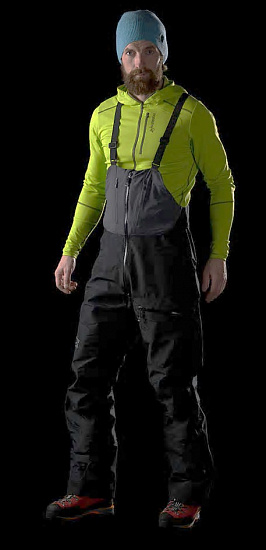 Полукомбинезон мужской Norrona Trollveggen Gore-Tex Pro Bibs(M) Caviar - Фото 2 большая