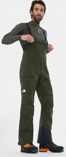 Брюки мужские The North Face Summit L5 Full Zip Bib New Taupe Green/New Taupe Green - Фото 3 большая