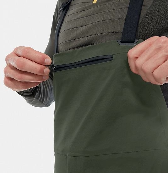 Брюки мужские The North Face Summit L5 Full Zip Bib New Taupe Green/New Taupe Green - Фото 6 большая