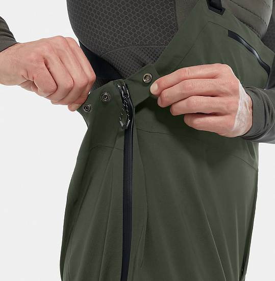 Брюки мужские The North Face Summit L5 Full Zip Bib New Taupe Green/New Taupe Green - Фото 7 большая
