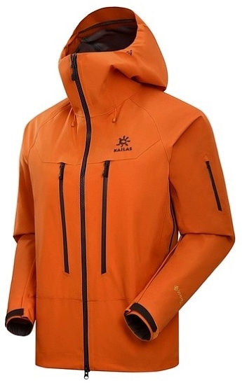 Куртка мужская Kailas Mont Q60 Hardshell Oxidized Orange - Фото 2 большая