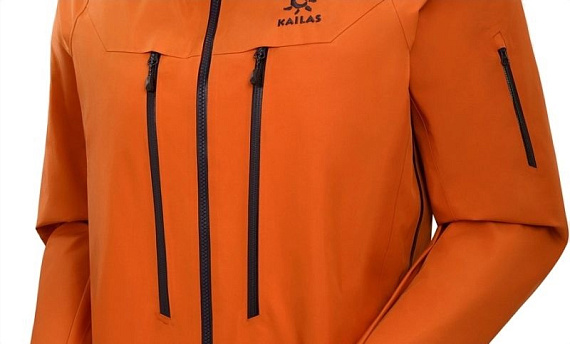 Куртка мужская Kailas Mont Q60 Hardshell Oxidized Orange - Фото 4 большая