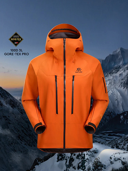 Куртка мужская Kailas Mont Q60 Hardshell Oxidized Orange - Фото 10 большая