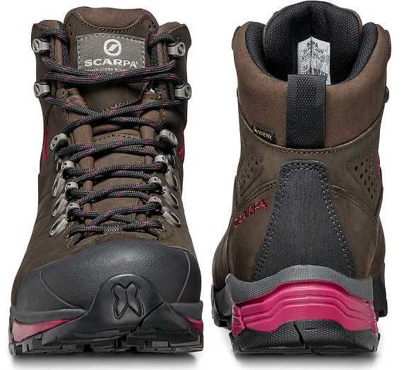 Ботинки женские Scarpa Zg Pro Gtx Dark Coffee-Red Plum - Фото 4 большая