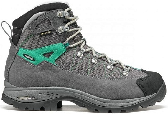 Ботинки женские Asolo Finder GV ML Grey/Stone/Shamrock Green - Фото 1 большая