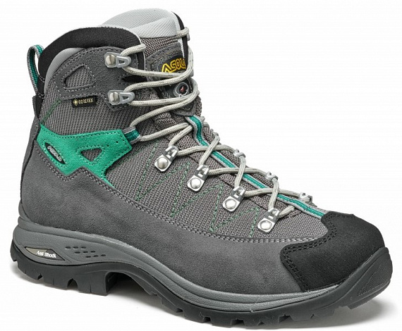 Ботинки женские Asolo Finder GV ML Grey/Stone/Shamrock Green - Фото 1 большая