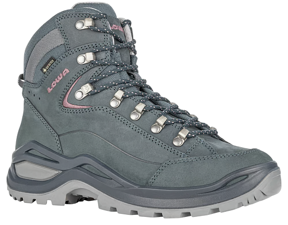Ботинки женские Lowa Renegade Evo Gtx Mid Stahlblau/Alt Rosa - Фото 2 большая