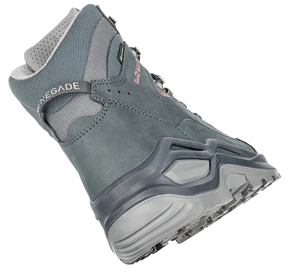 Ботинки женские Lowa Renegade Evo Gtx Mid Stahlblau/Alt Rosa - Фото 4 большая