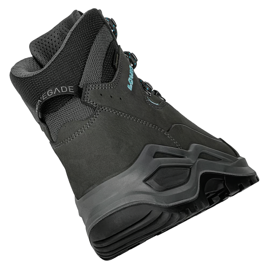 Ботинки женские Lowa Renegade Evo Gtx Mid Asphalt/Turkis - Фото 4 большая