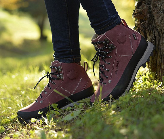 Ботинки женские Dolomite Cinquantaquattro Trek Gtx Burgundy Red - Фото 3 большая