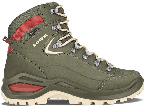 Ботинки женские Lowa Renegade Evo Gtx Mid Graugrun/Panna - Фото 1 большая