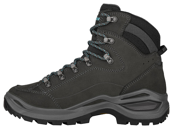 Ботинки женские Lowa Renegade Evo Gtx Mid W Asphalt/Turkis - Фото 2 большая